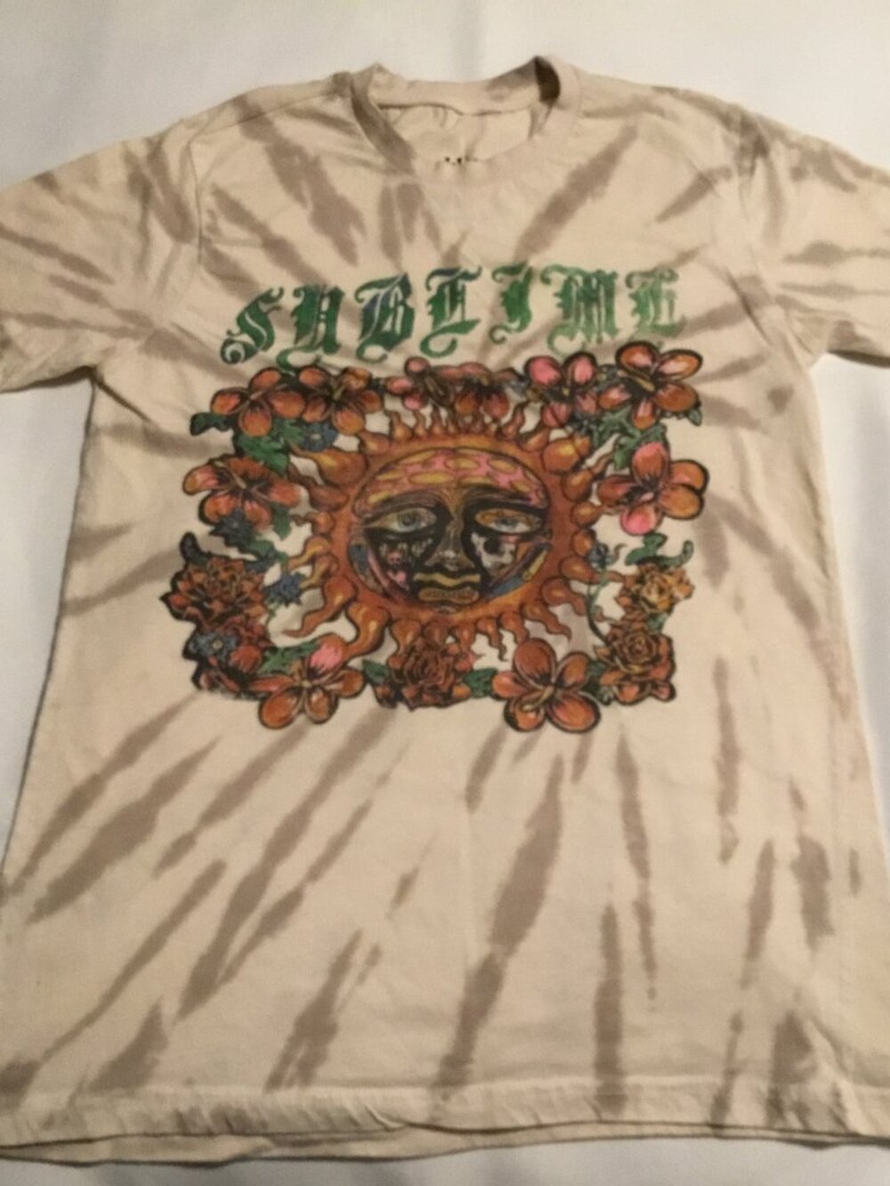 Vintage Sublime Band Tye Die Shirt Size M 90s Grunge Punk Rock Skater Faded
